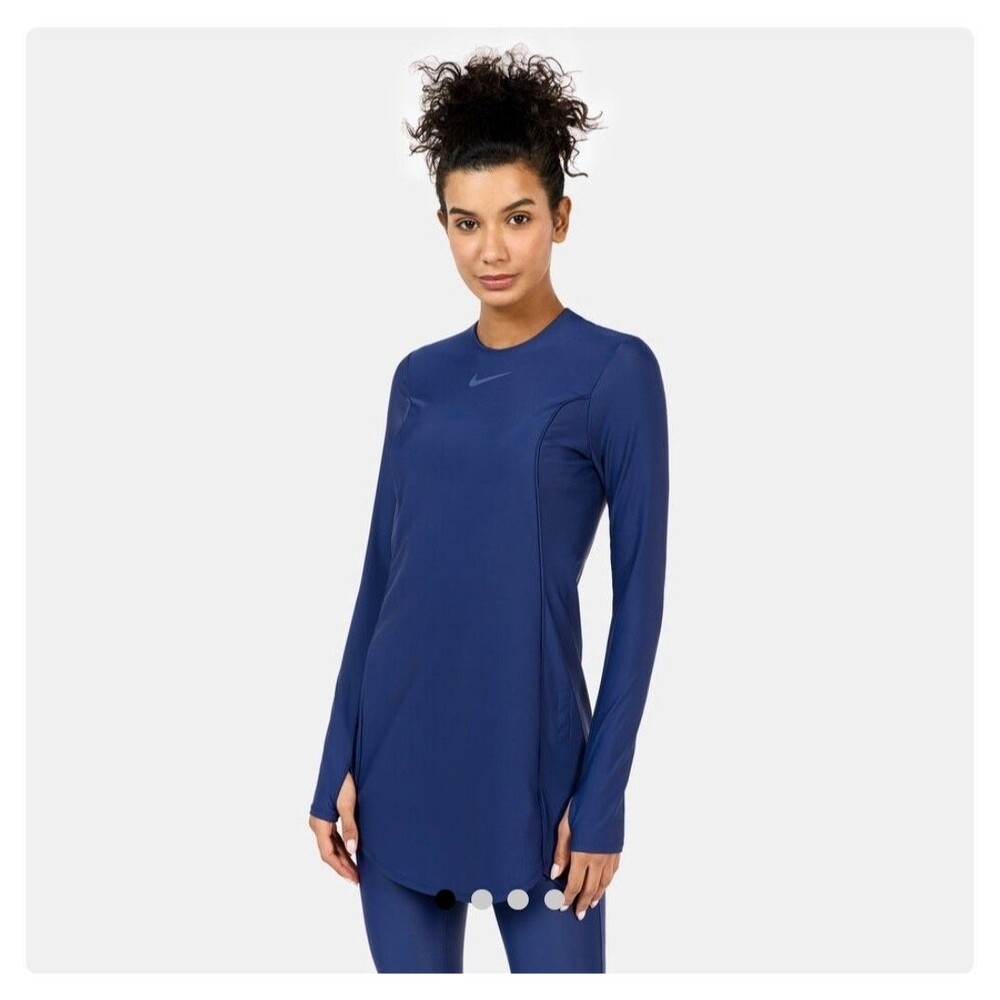 Nike Womens Victory Full Coverage Navy Swim Tunic Size M   New